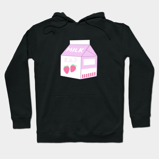 Strawberry Milk Carton Hoodie by TriggerAura